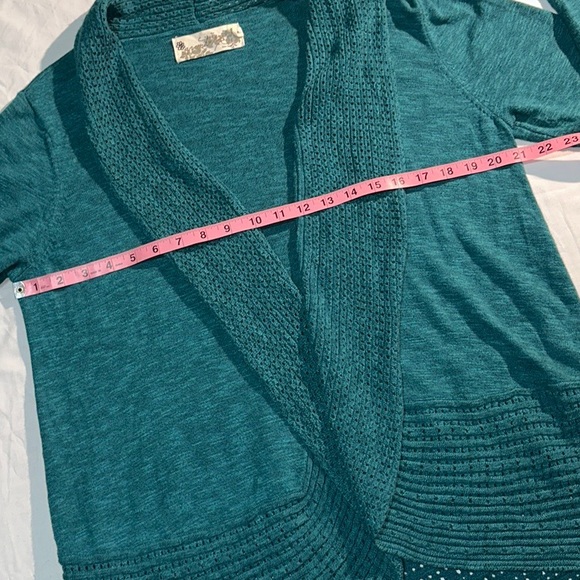Adventura | Ava Open Front Cardigan | Teal | Size XL - Picture 3 of 7